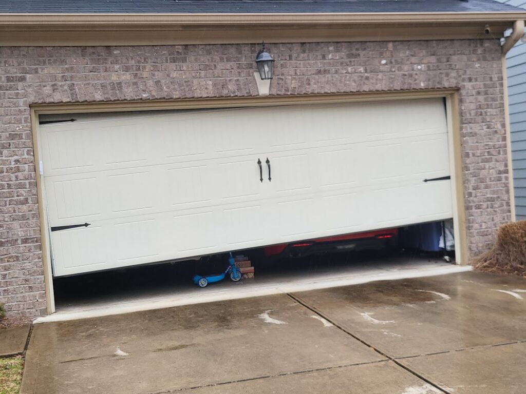 Broken garage door