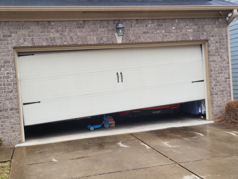 Broken garage door